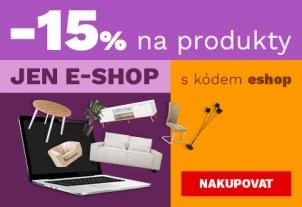15 % na produkty jen v e-shopu 5-12-3-2026