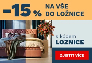 15 % na vše do ložnice 12-14-10-2026