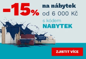 15 % nábytek nad 6000,- 200€ 18-21-5-2026