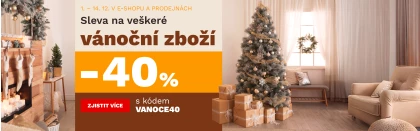 40 % na veškeré vánoční zboží 1.-14.12.2025