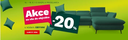 20 % na vše do obýváku 14-16-8-2026