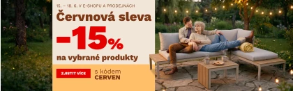 Červnová sleva 15 % na vybrané produkty 15-18-6-2026