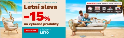 LETNÍ SLEVA 15 % na vybrané produkty 17-19-8-2026