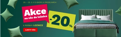 20% na vše do ložnice 20-22-3-2026