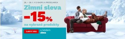 Zimní sleva 15 % na vybrané produkty 26-29-1-2026