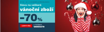 70 % na veškeré vánoční zboží 27.12.2025 - 8.1.2026