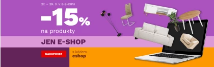 15 % na produkty jen v e-shopu 27-29-3-2026