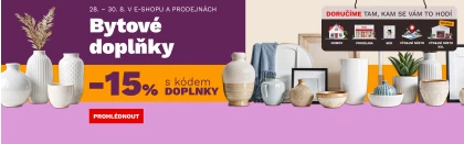 15 % na bytové doplňky 28-30-8-2026