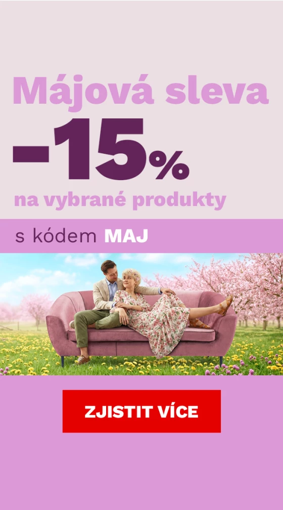 Májová sleva 15% na vybrané produkty 1-4-5-2026
