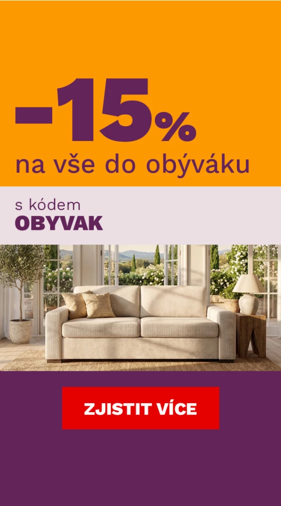 15 % na vše do obýváku 1-4-6-2026