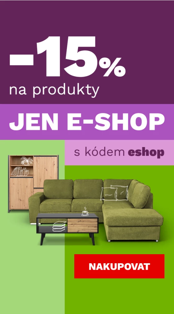 15 % na produkty jen v e-shopu 10-13-12-2025