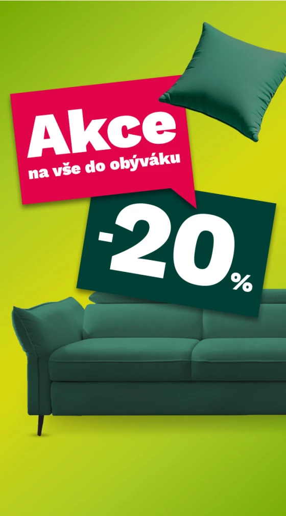 20 % na vše do obýváku 14-16-8-2026