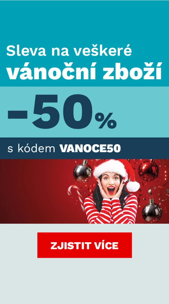 50 % na veškeré vánoční zboží 15.-26.12.2025