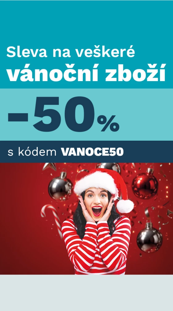 50 % na veškeré vánoční zboží 15.-26.12.2025