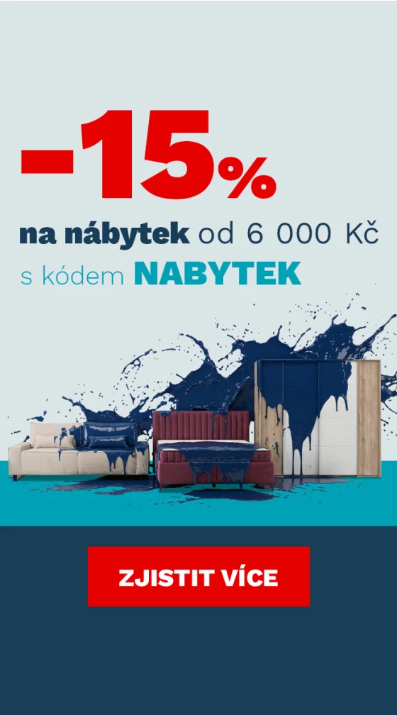 15 % nábytek nad 6000,- 200€ 18-21-5-2026