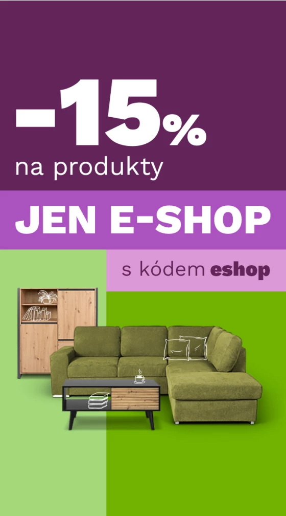 15 % na produkty jen v e-shopu 6-7-2-2026