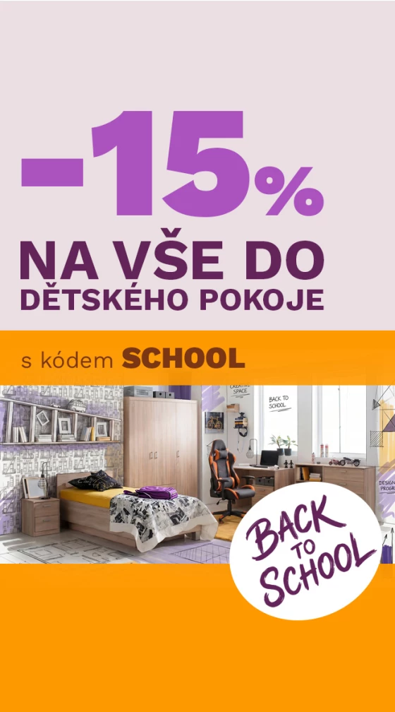 15 % sleva na vše do dětského pokoje 24-27-8-2026