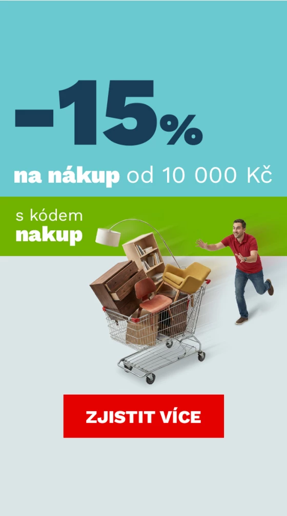 15 % na nákup od 10 000,- 30.3. - 2.4.2026