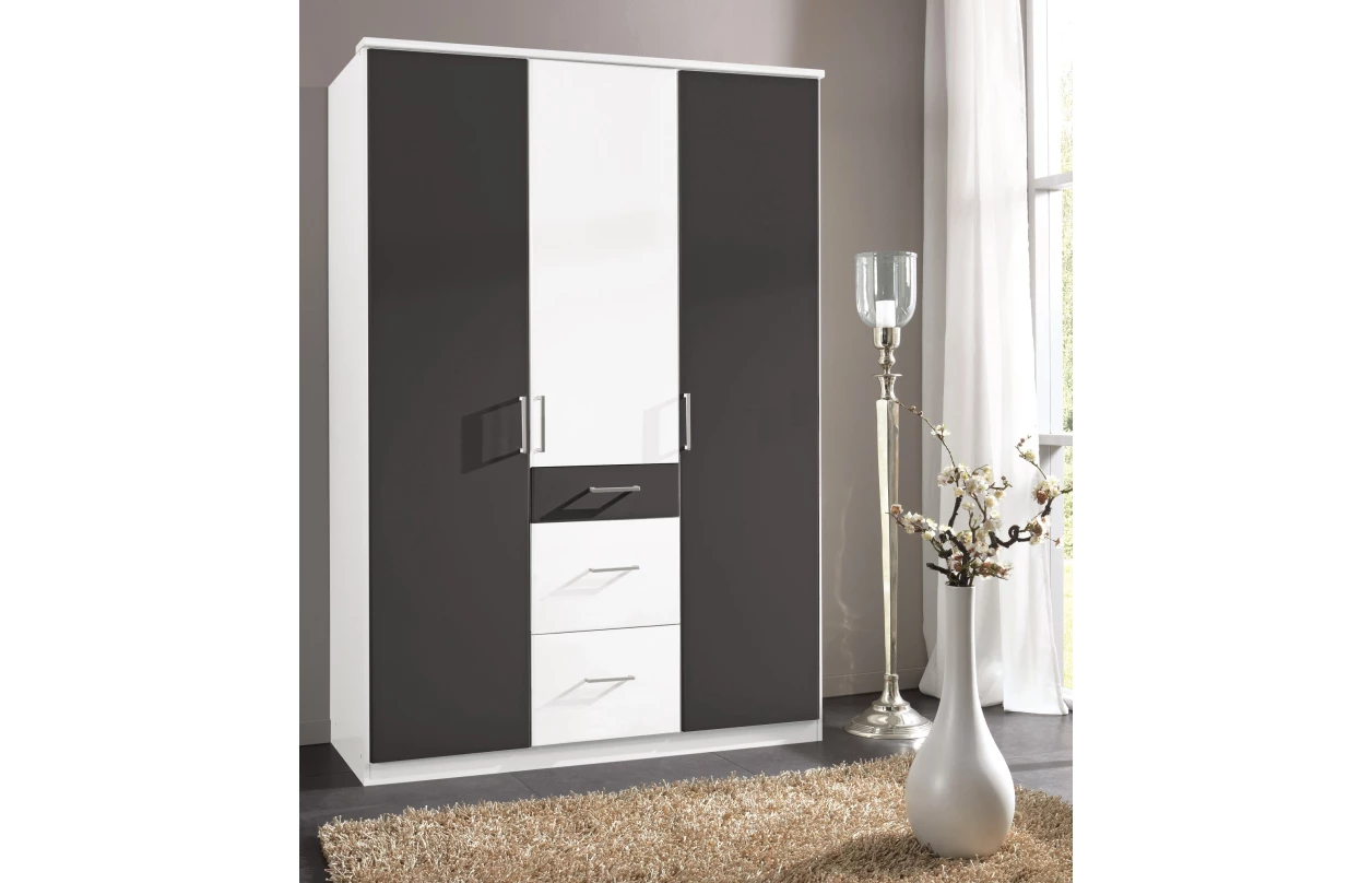 Šatní skříň bez zrcadla Click, 91 cm, bílá/dub sonoma 2