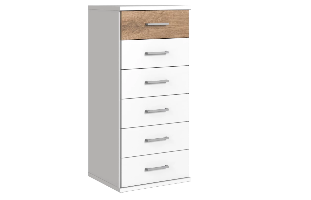 Šatní skříň bez zrcadla Click, 91 cm, bílá/dub sonoma 20
