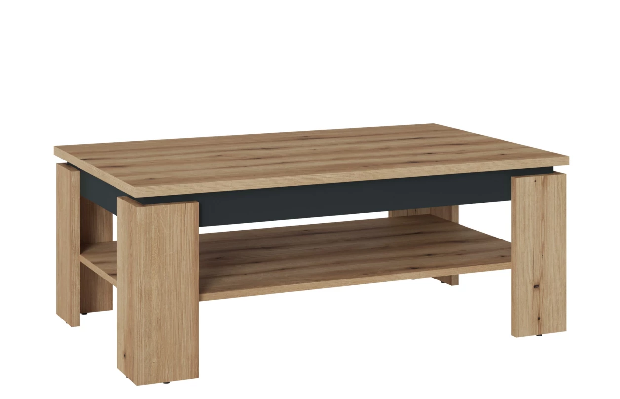 Konferenční stolek Corte, dub coast/tmavě šedá