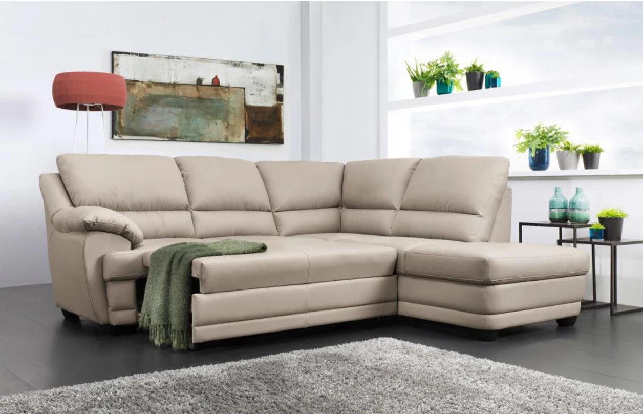 Rohová sedací souprava Nebolo, červená látka, pravý roh