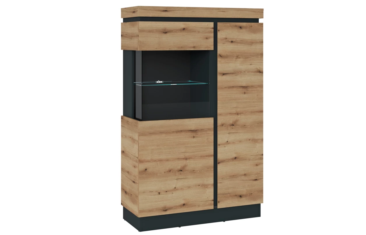 TV skříňka Corte, dub coast/tmavě šedá