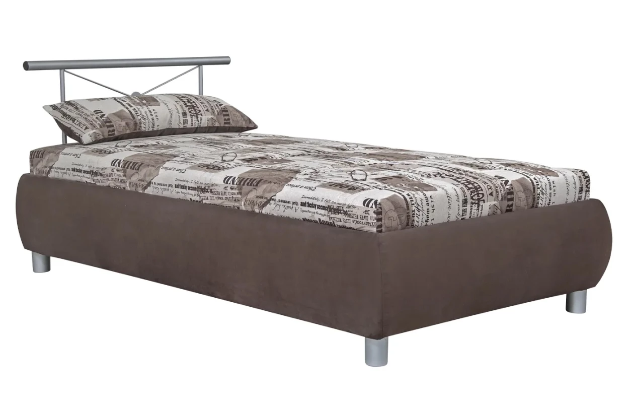 Postel Caribic 110x200 cm, světle šedá látka