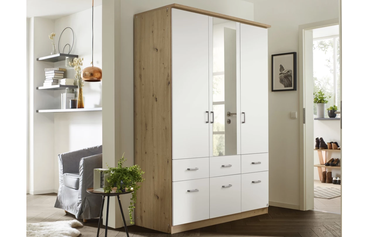 Skříňový nástavec Bremen, 136 cm, dub sonoma/bílá