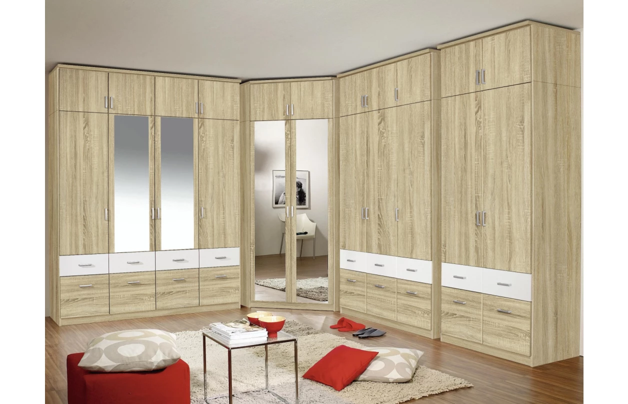 Skříňový nástavec Bremen, 91 cm, dub sonoma/bílá