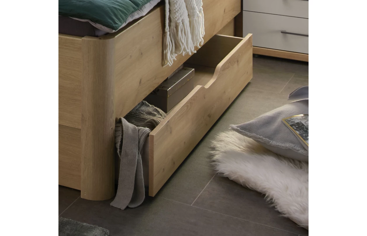 Sada 2 ks osvětlený panel k nočnímu stolku Kanada, dub bianco