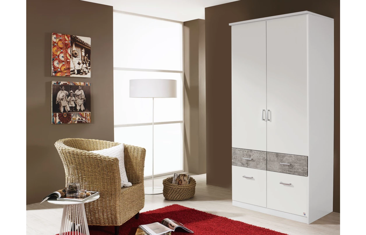 Šatní skříň Bremen, 181 cm, dub sonoma/bílá