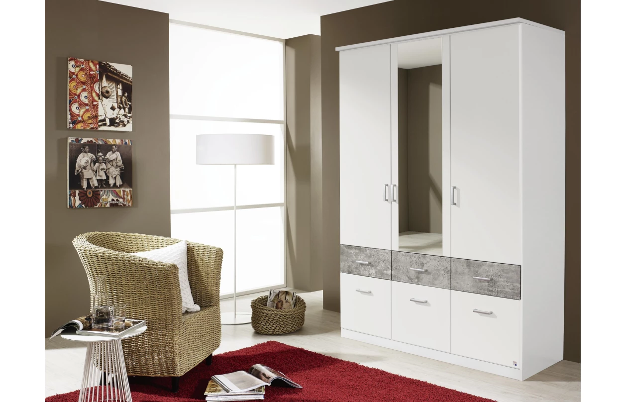 Šatní skříň Bremen, 181 cm, dub sonoma/bílá