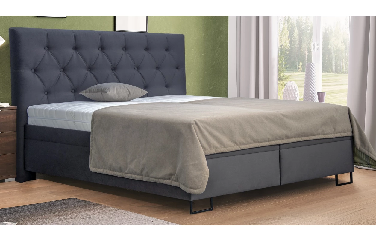 Postel Amy 180x200 cm, světle hnědá látka