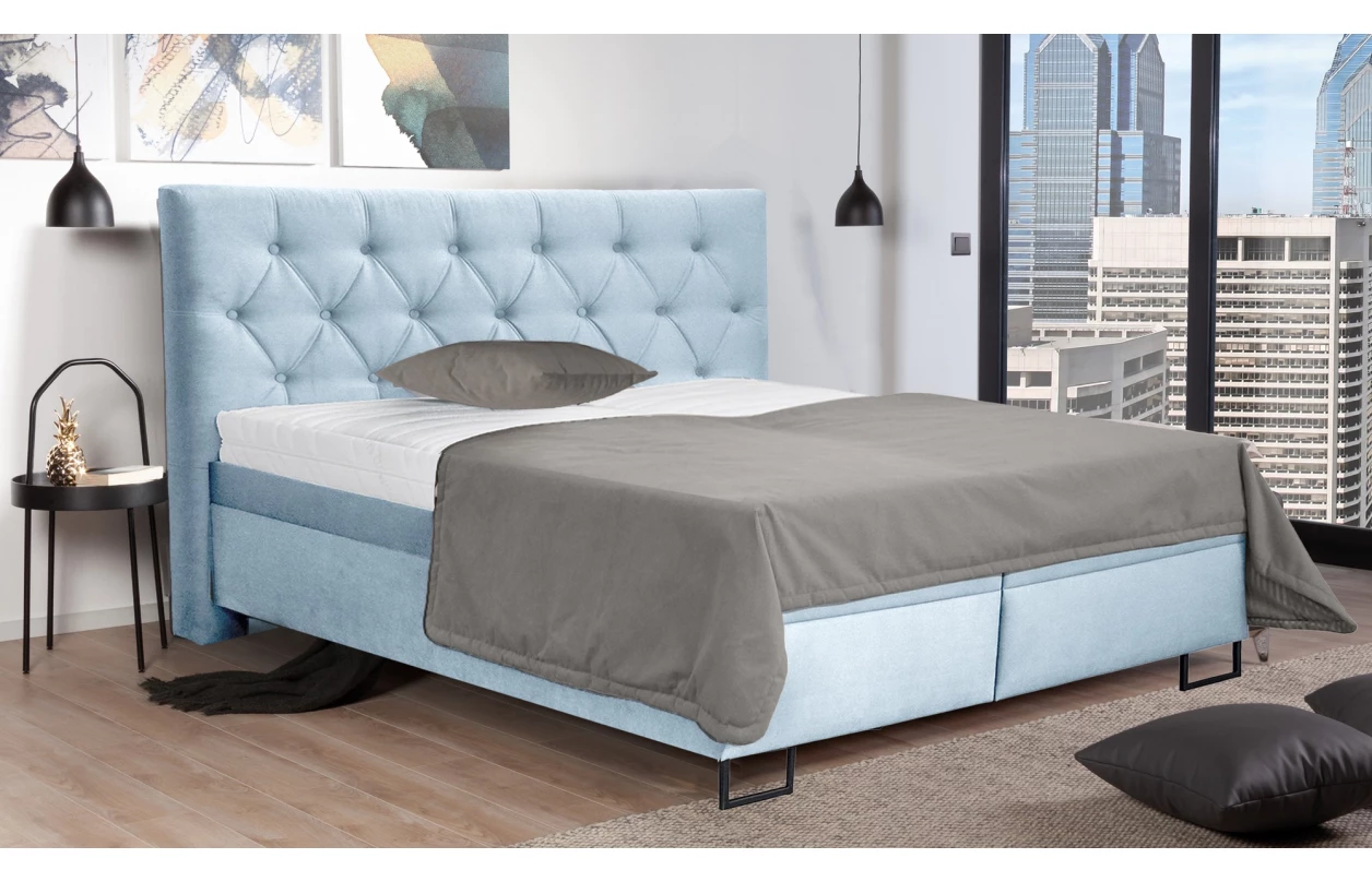 Postel Amy 180x200 cm, světle hnědá látka