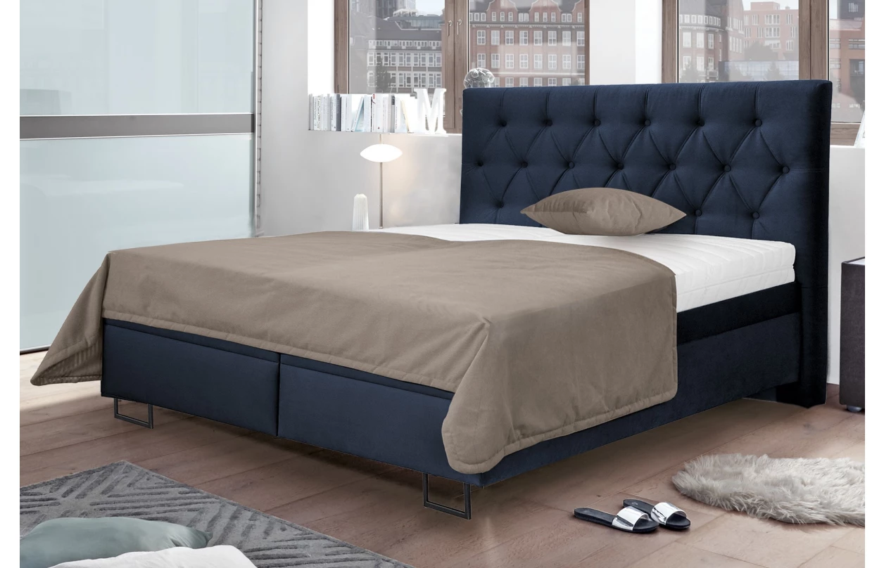 Postel Amy 180x200 cm, světle hnědá látka