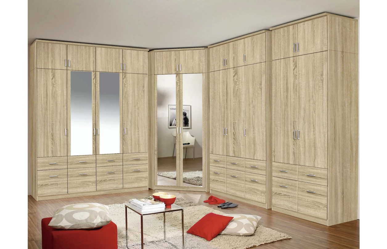 Šatní skříň Bremen, 91 cm, dub sonoma/bílá