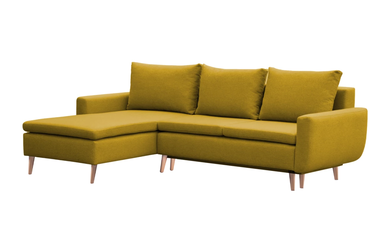 Rohová sedací souprava Enjoy, hnědá látka