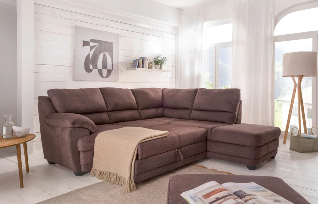 Rohová sedací souprava Nebolo, námořnická modrá látka, levý roh