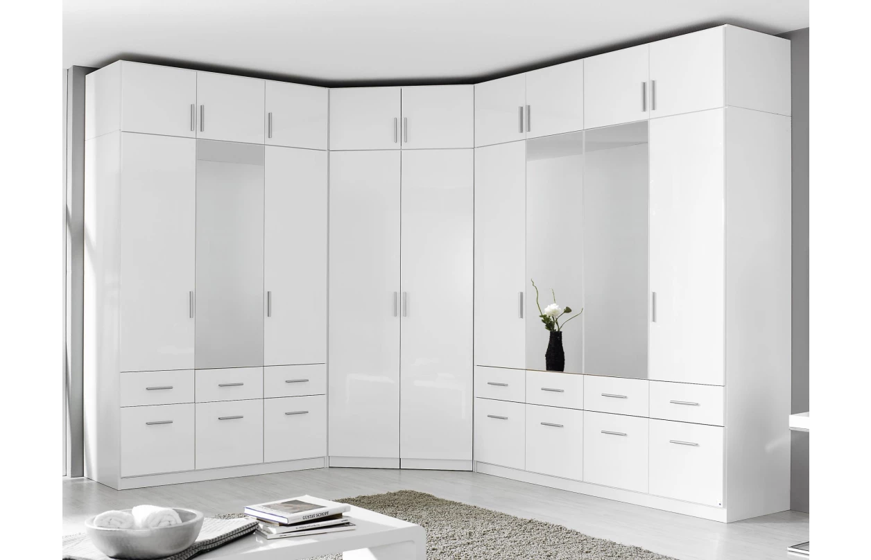 Rohový skříňový nástavec Celle, bílý