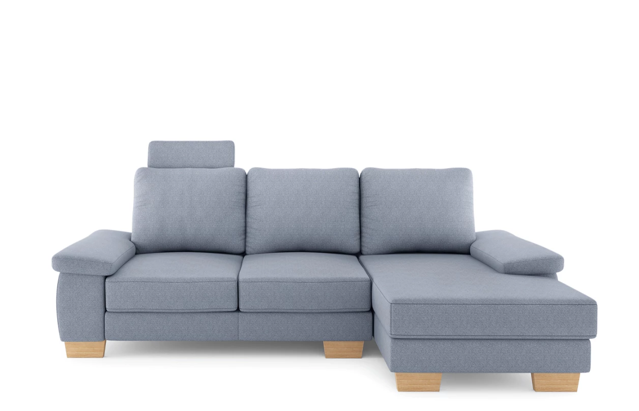 Sedací souprava Chivas, tvar levé U, hnědá látka