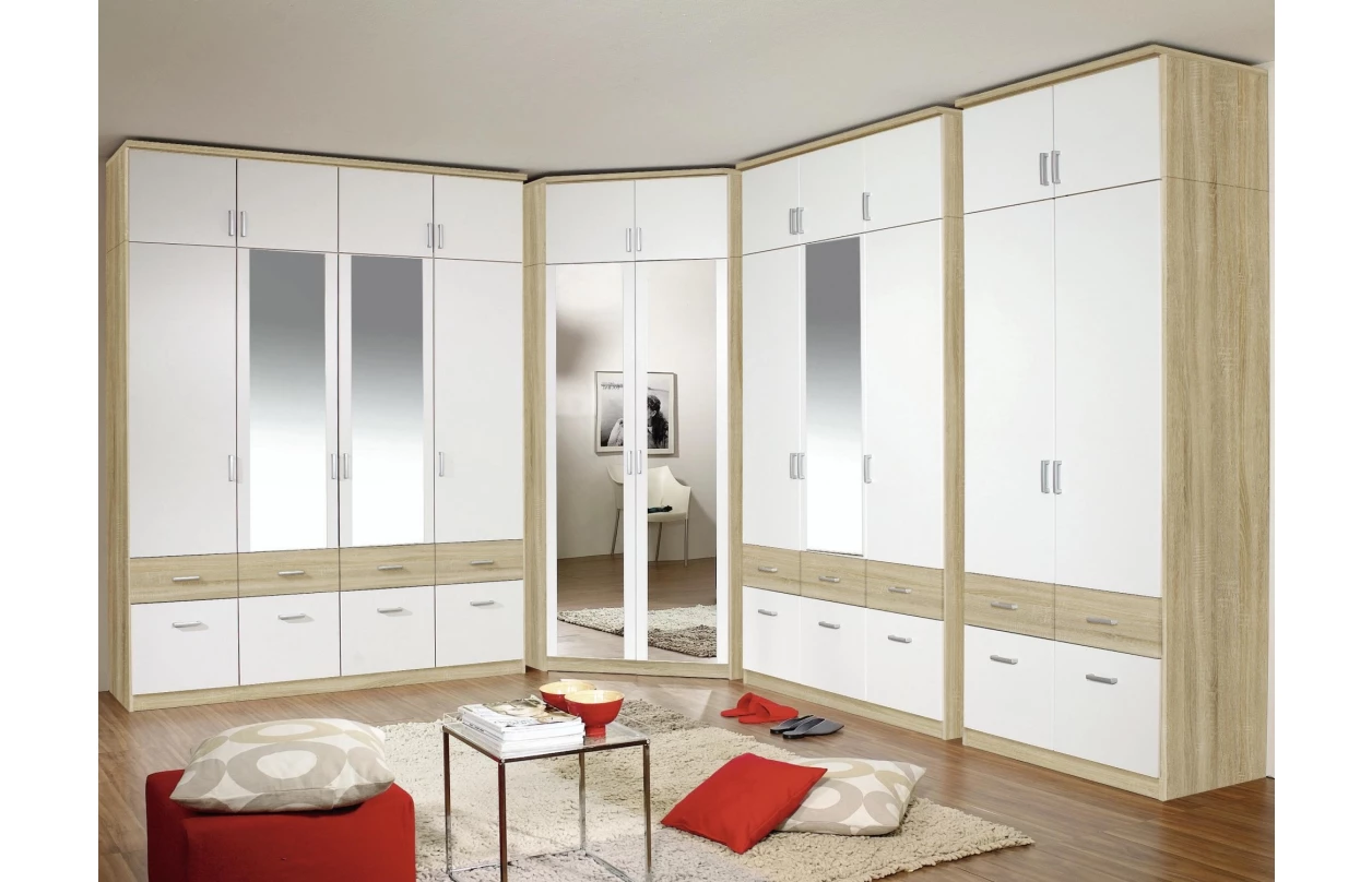 Šatní skříň Bremen, 91 cm, dub artisan/bílá 53