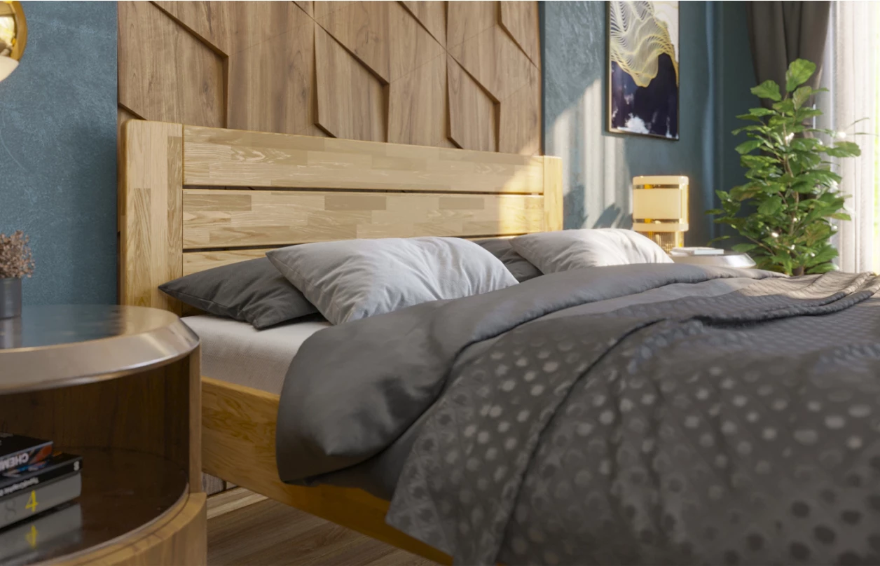 Postel Emilia 180x200 cm, přírodní buk