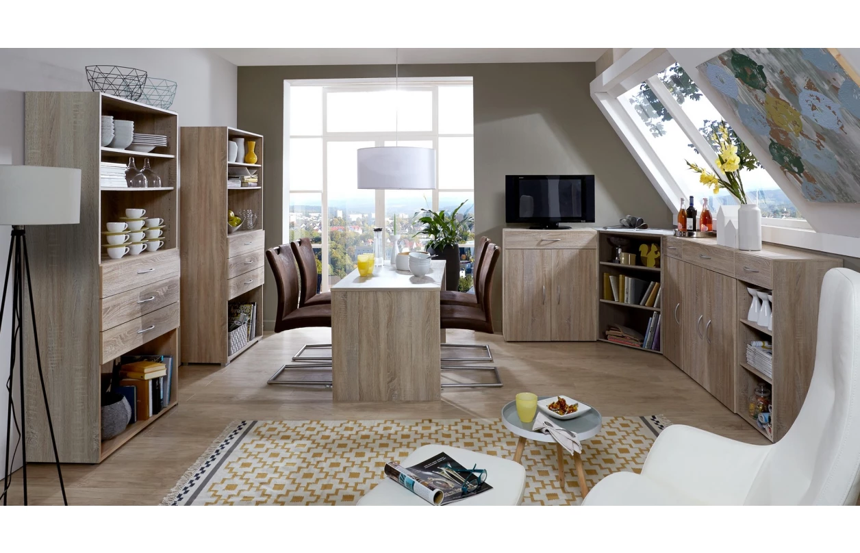 Rohový regál Multiraum, bílý