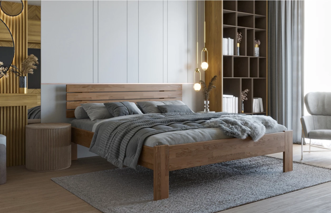 Postel Isolda 180x200 cm, šedý buk