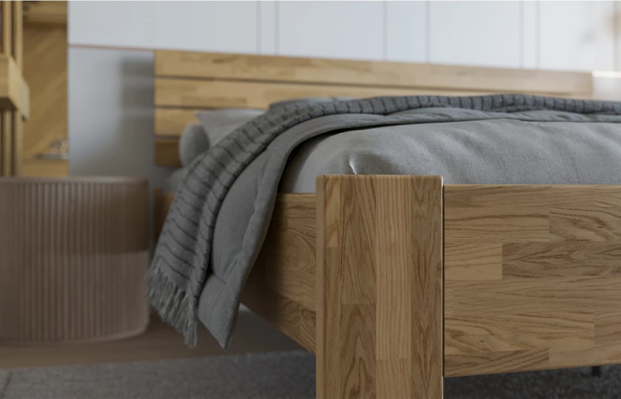 Postel Isolda 180x200 cm, šedý buk