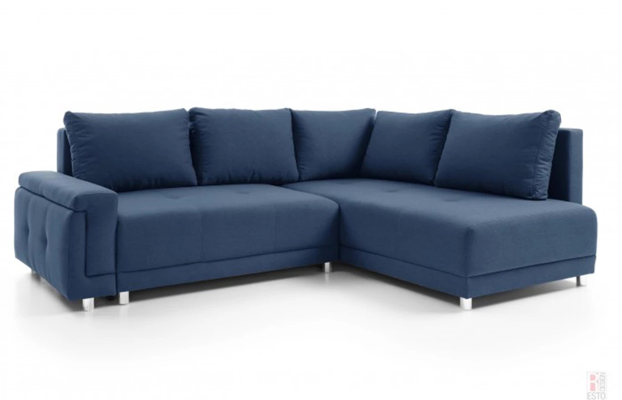 Rohová sedací souprava Beate, antracitová látka, levý roh