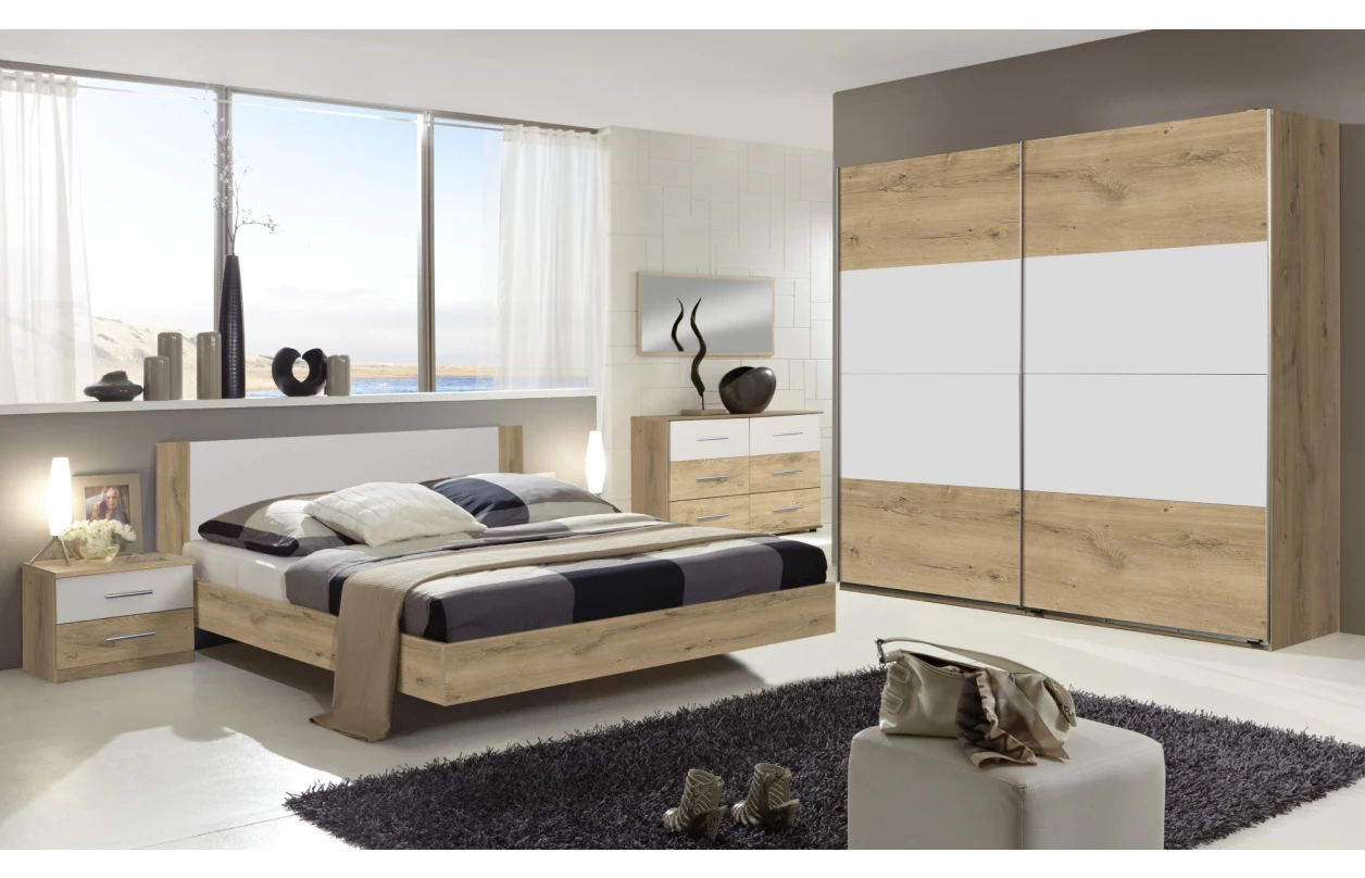 Komoda se zásuvkami Nora, bílá/grafitová