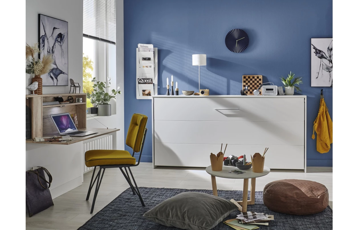 Sklápěcí postel Juist 120x200 cm, bílá