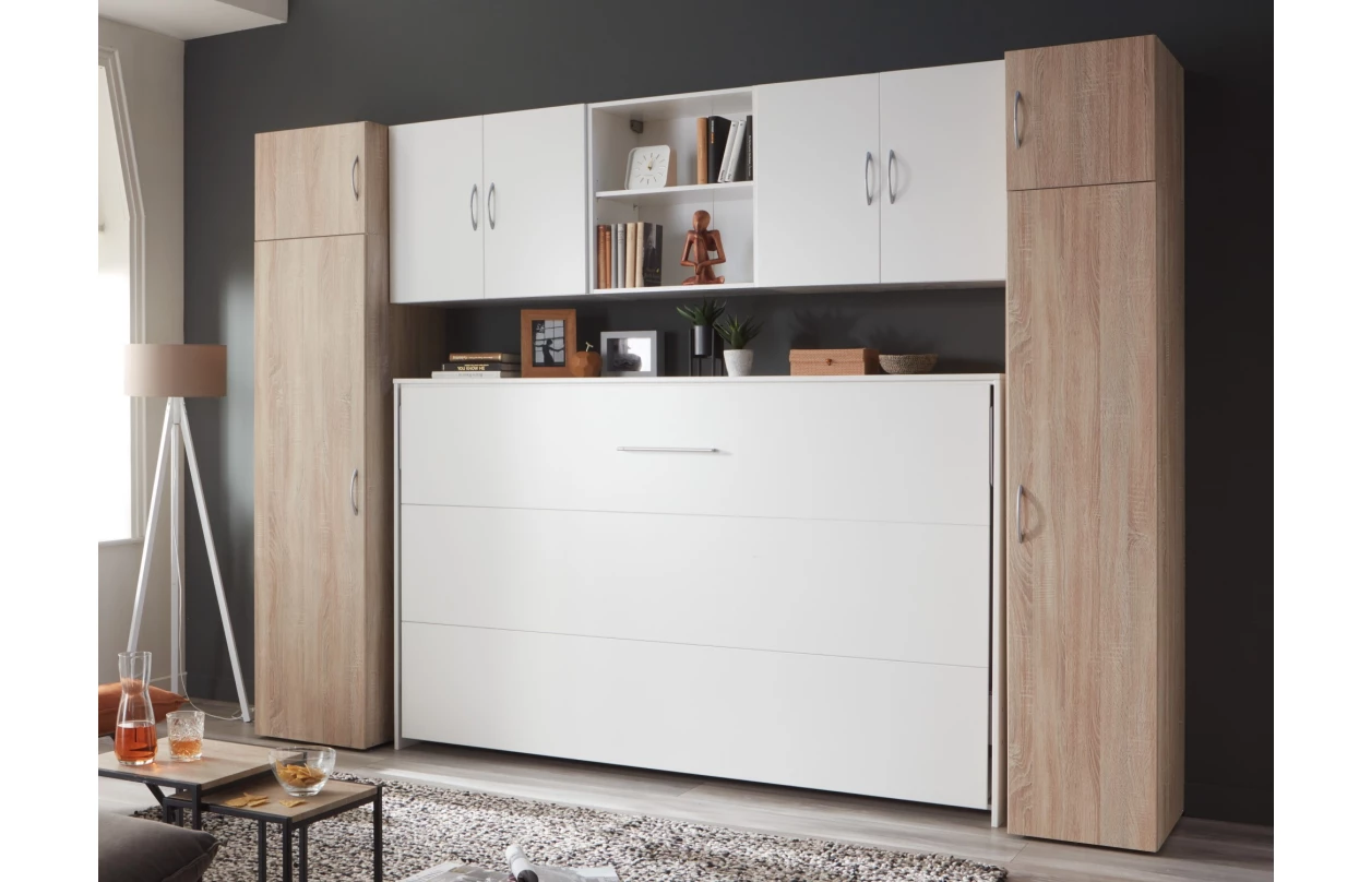 Sklápěcí postel Juist 120x200 cm, bílá